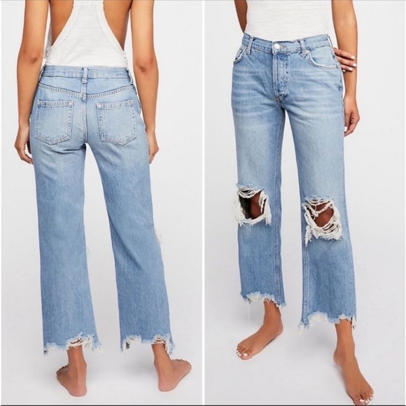 We The Free Maggie Mid-Rise Straight-Leg Jeans Size 26 - Picture 2 of 12